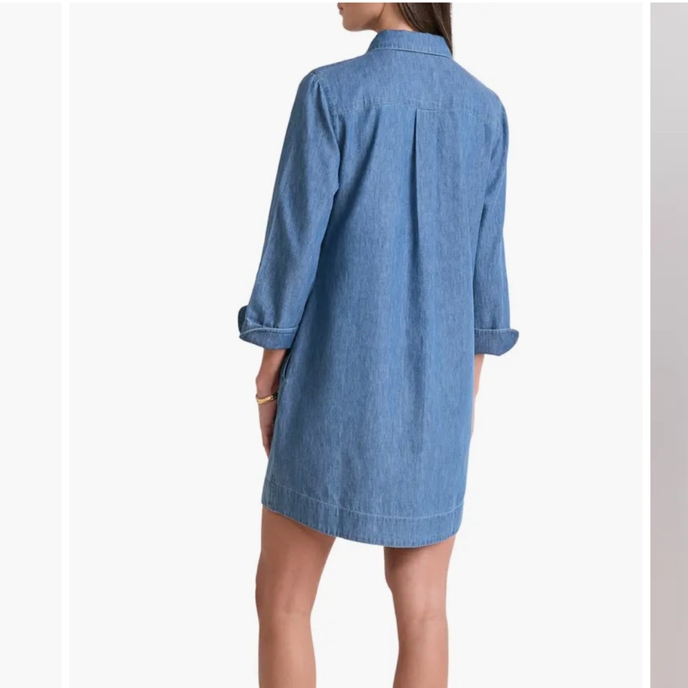 NWT Vineyard Vines Light Blue Denim Tunic Dress - Long Sleeve XL - Picture 3 of 16